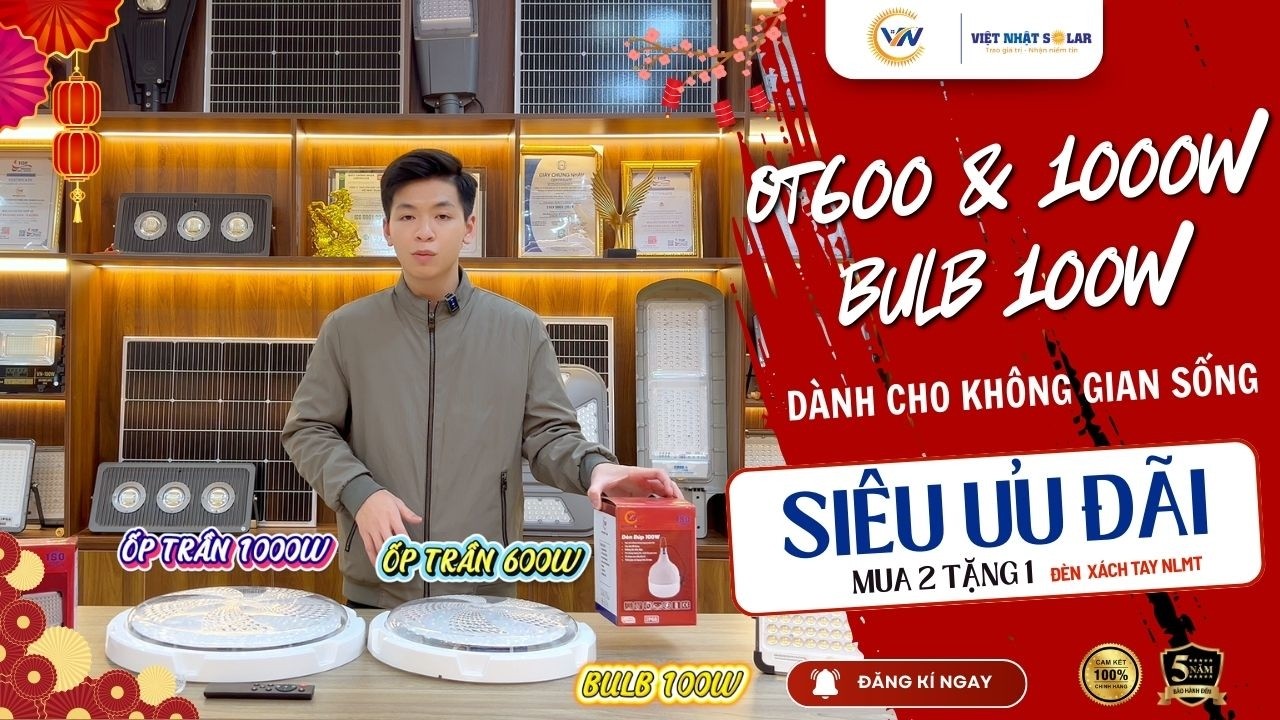 Đèn năng lượng mặt trời - Những mẫu đèn chiếu sáng không gian sống đáng để sở hữu mới 2026.