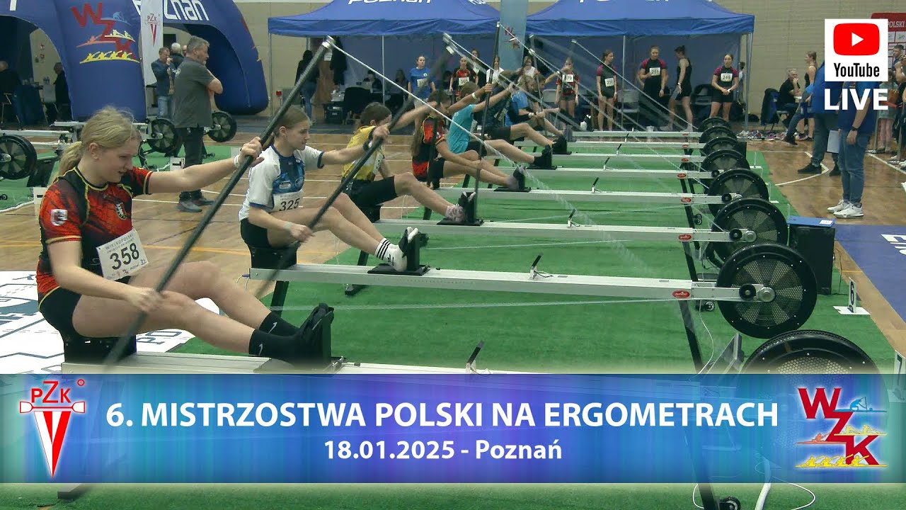 6 Mistrzostwa Polski na Ergometrach Kajakowych 18.01.2025 sesja 1