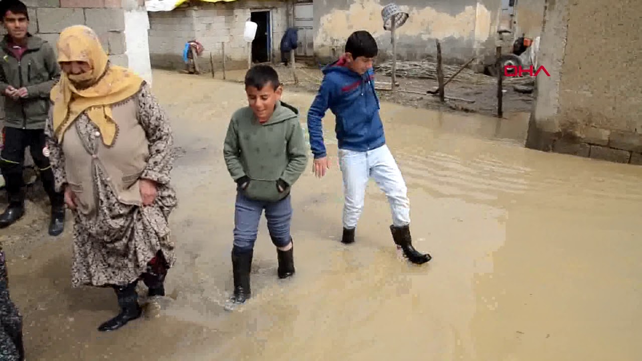 Muş'ta ev ve ahırlar su altında kaldı
