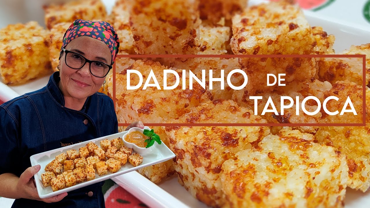 Dadinho de tapioca crocante por fora e macio por dentro!!!