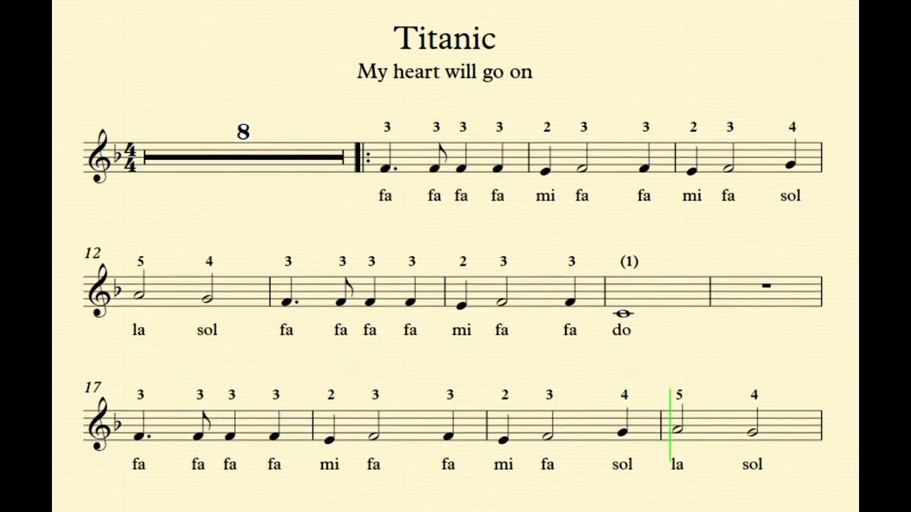 TITANIC - NO MELODY Backing Track - Spartito facile -  Flauto Dolce - Piano - Play Along - Tutorial