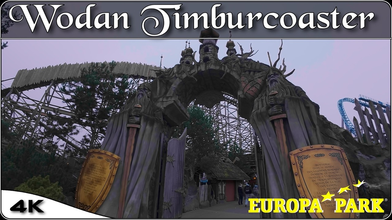 4K | EUROPA PARK - WODAN TIMBUR COASTER | POV | GCI Wooden Coaster