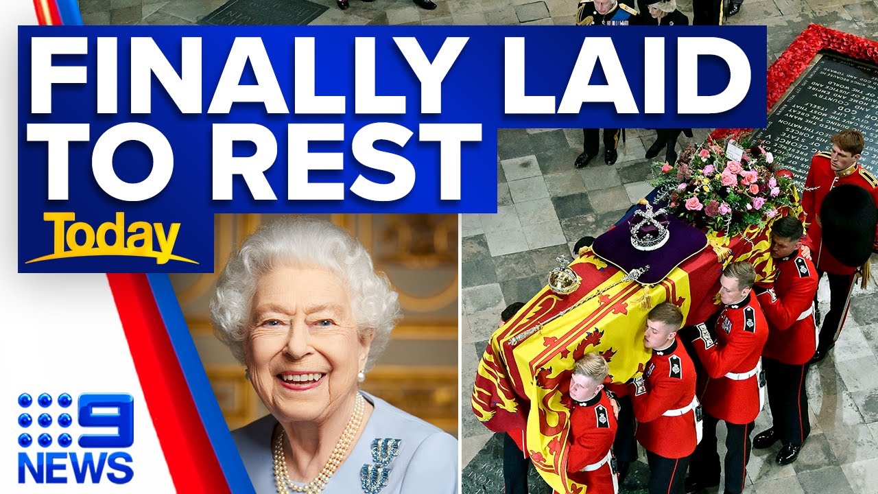 Queen Elizabeth II reunited with late husband Prince Philip in private service | 9 News Australia