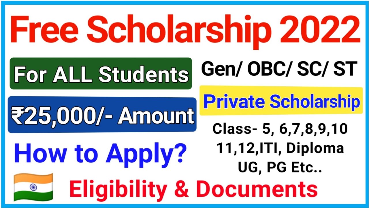 Free Scholarship 2022 for All Students Rs.25,000/- New Private Scholarship 🔥ICT Academy NSP