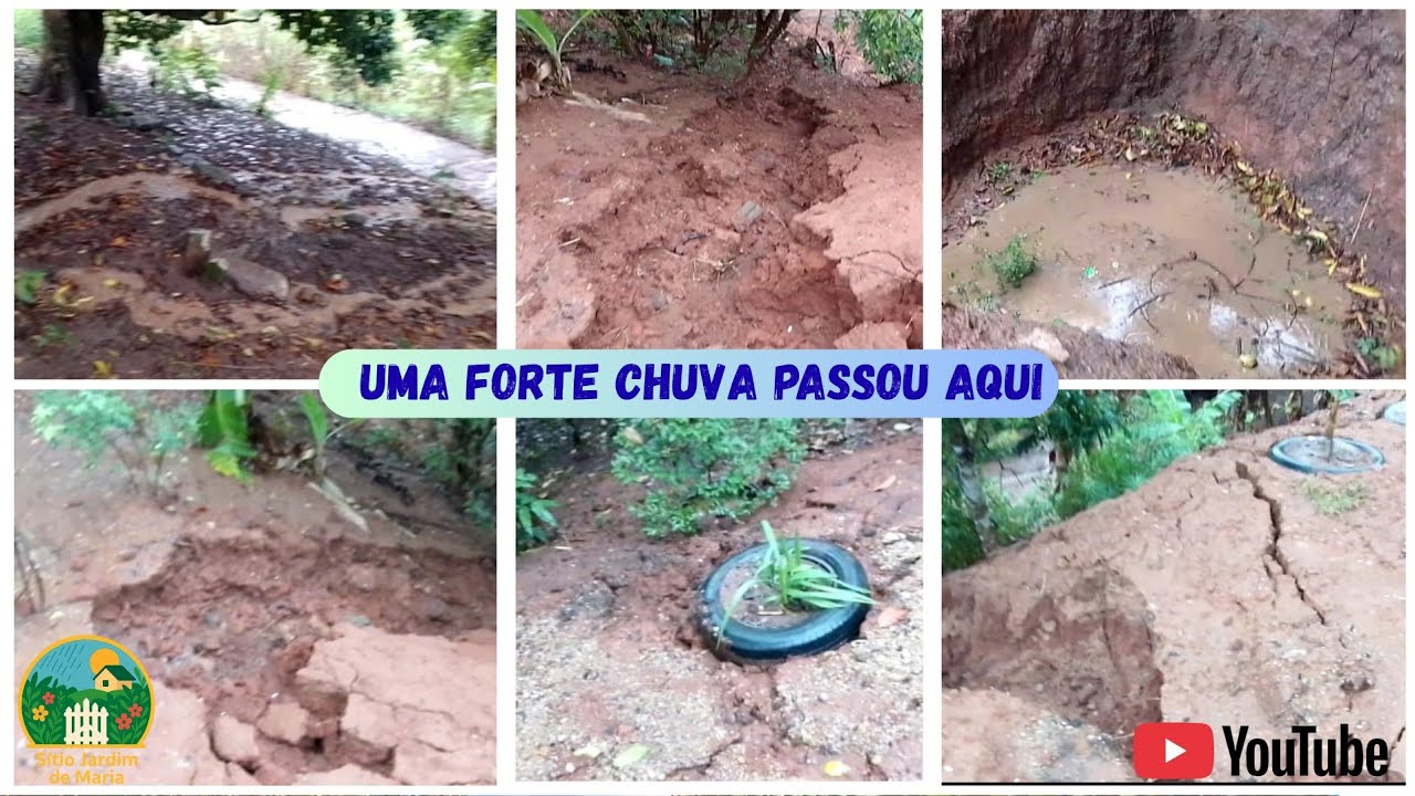 MOSTRANDO OS ESTRAGOS QUE A CHUVA CAUSOU AQUI NO SÍTIO 