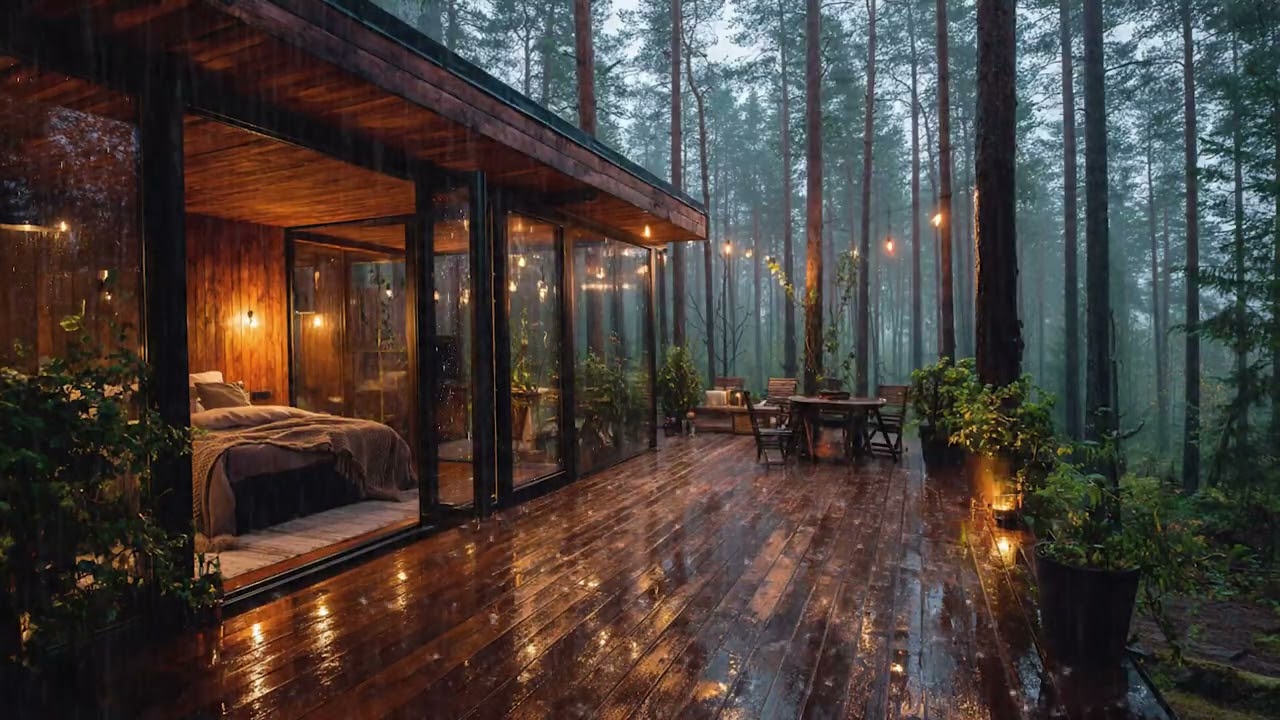 Soft Night Rain for Sleep 🌧 | Calm Woodland Ambience for Study & Relaxation