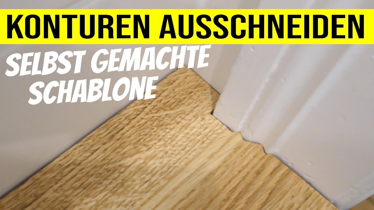 Schablone f&uuml;r Konturen selber machen // Heizungsrohre, Ecken und Kanten ausschneiden