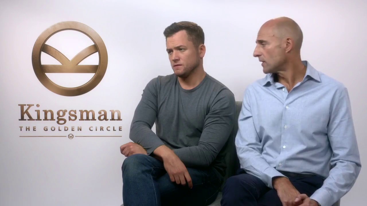 Taron Egerton & Mark Strong talk  Kingsman The Golden full interview