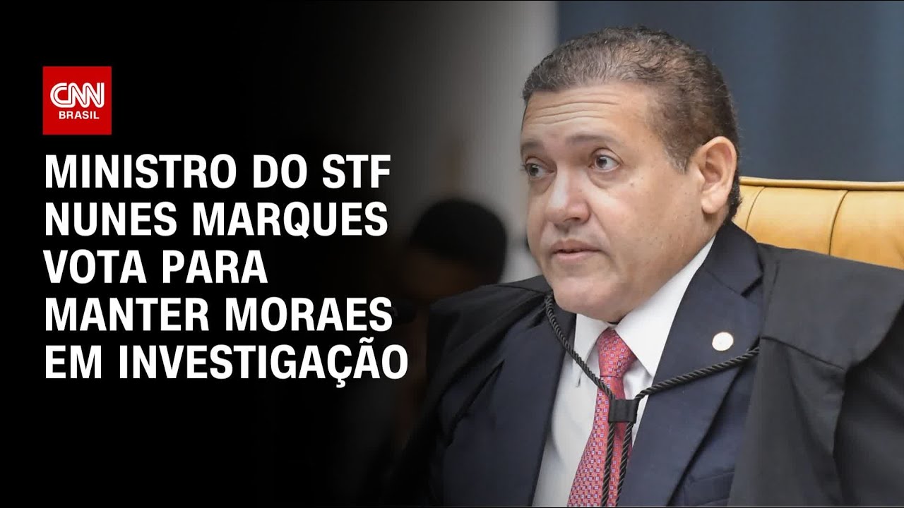 Ministro do STF Nunes Marques vota para manter Moraes em investiga&ccedil;&atilde;o | CNN 360&ordm;