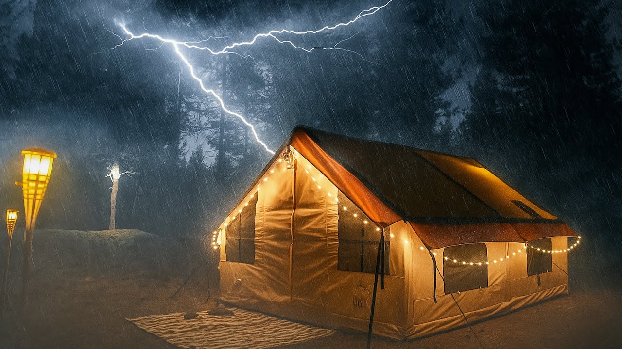 Rain, Lights, and Peace – Camping Inside Panda Air
