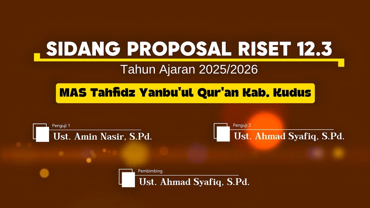 Part 1 | Sidang Proposal Riset 12.3 T.A. 2025/2026
