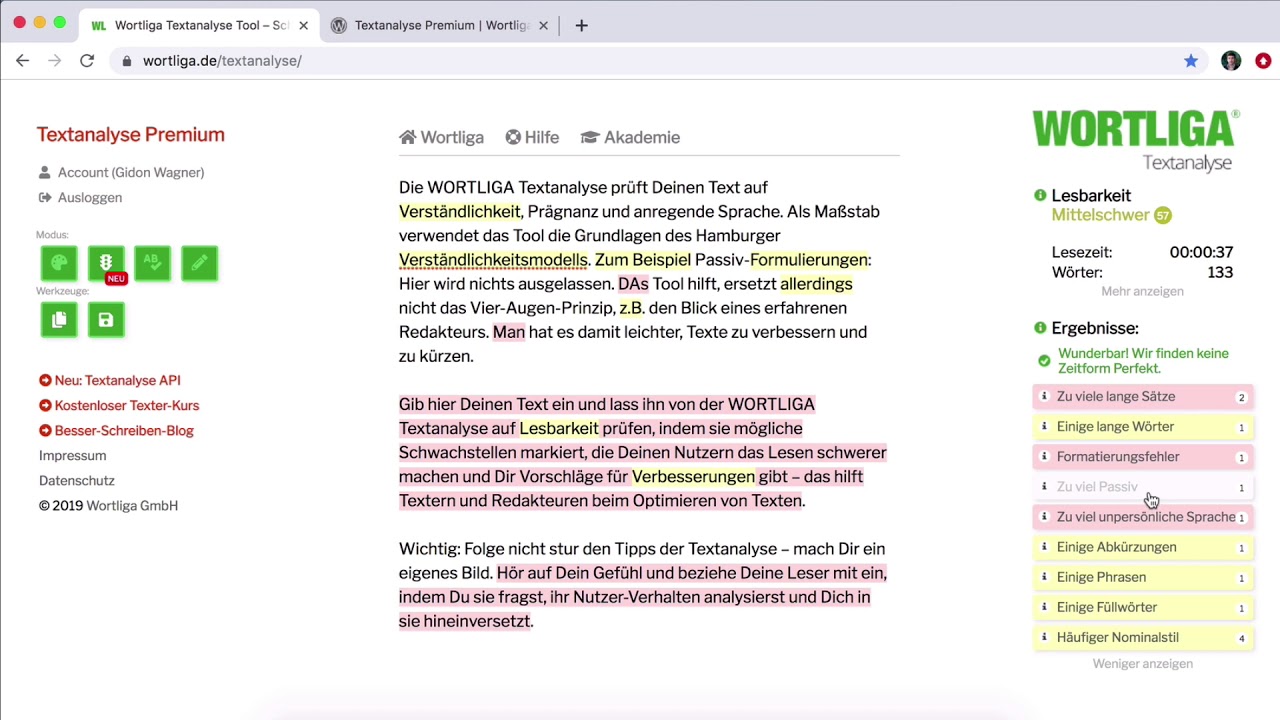 WORTLIGA Textanalyse: Das Ampelsystem ist zur&uuml;ck und macht die Autorensoftware noch einfacher!