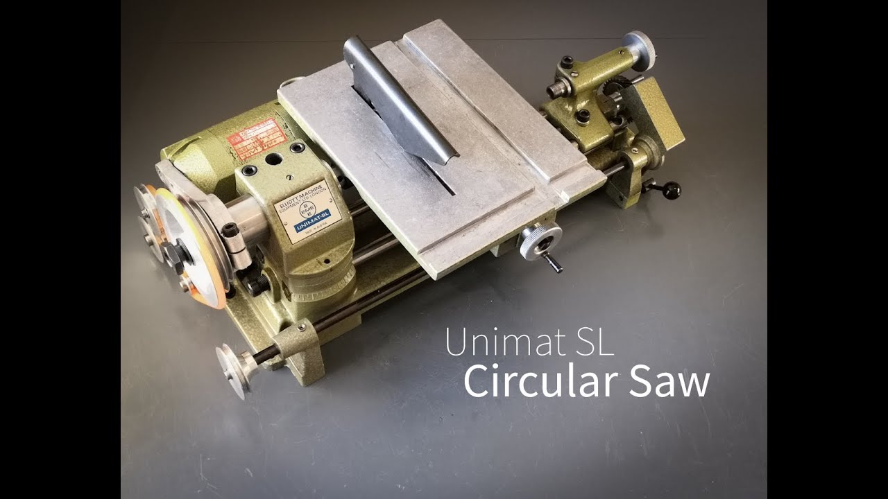 Unimat SL Lathe Circular / Table Saw Attachment Operation