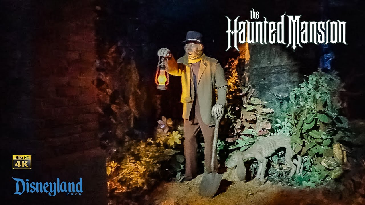 The Haunted Mansion On Ride Low Light 4K POV with Queue Disneyland 2023 06 02