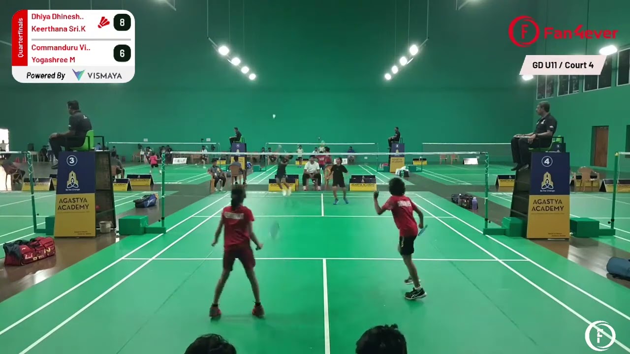 Tamilnadu Under 11 state ranking tournament girls doubles siya-yogashree VS keerthana-diya dinesh