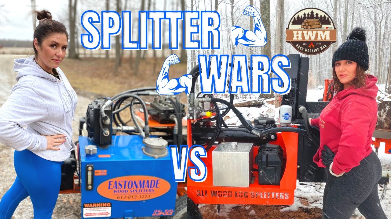 Eastonmade 12-22 vs All Wood Musclewood Log Splitter Wars 