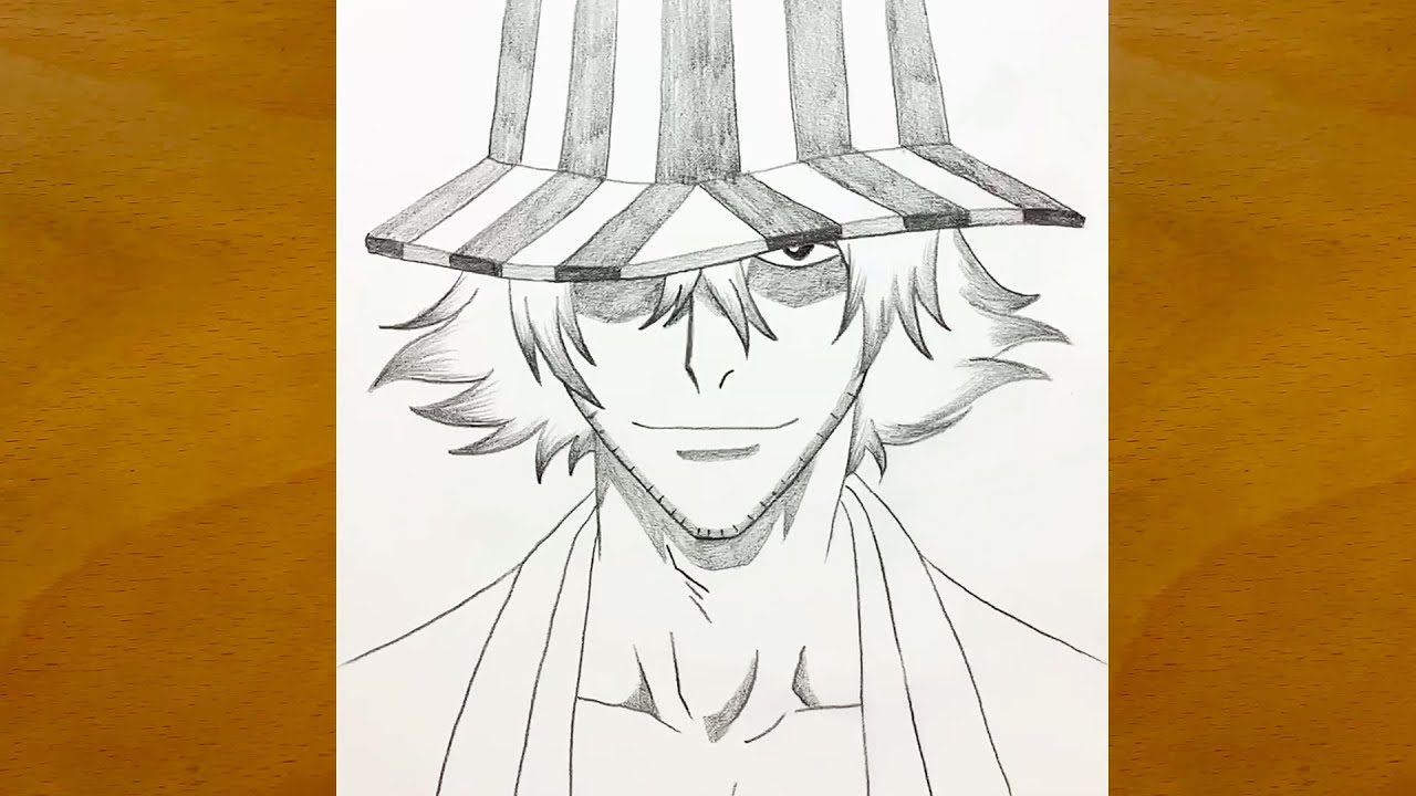 Anime Sketch | How to Draw Urahara Kisuke from Bleach | Step by Step Drawing Process
