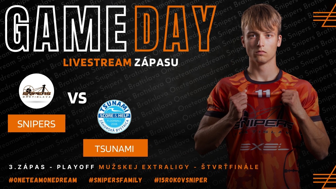 MEX: PLAY OFF 3. Zapas Snipers Bratislava vs. Tsunami Zahorska Bystrica