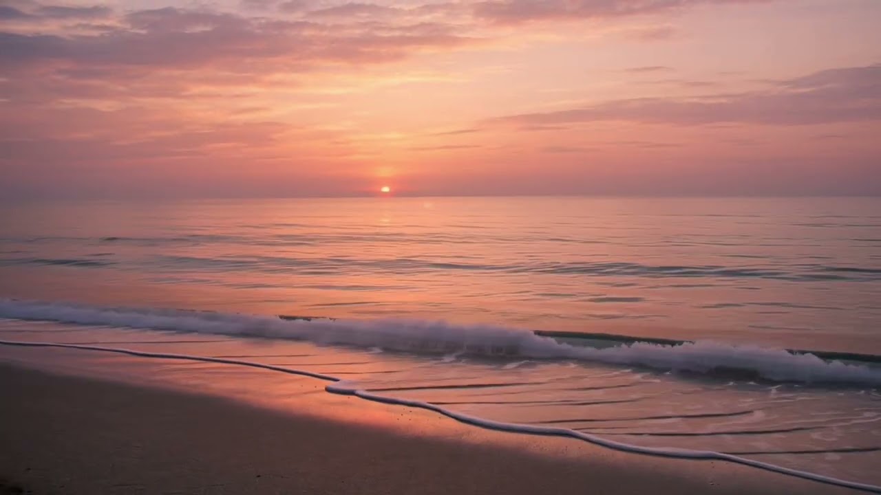 4 Hours Calm Ocean Waves at Sunset 🌊 | Mar Relajante al Atardecer | Relax • Sleep • Focus