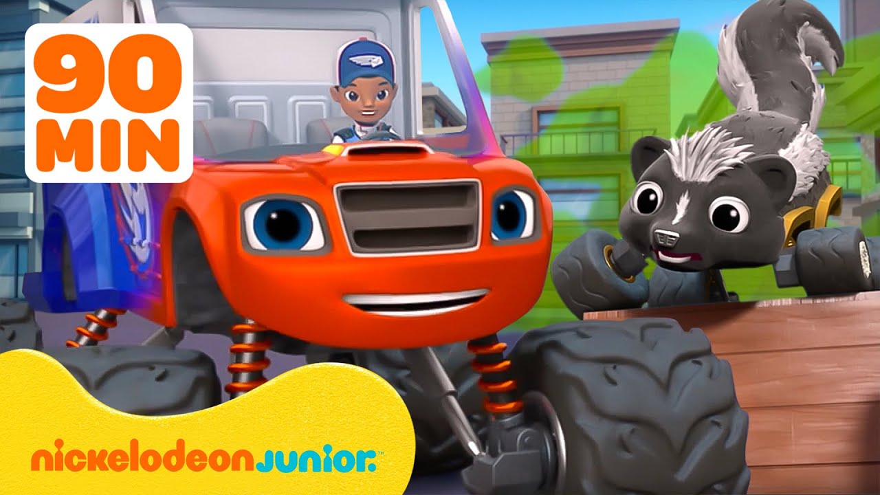 Blaze et les Monster Machines | Les MISSIONS les plus PUANTES ! 🦨💨 | Nickelodeon Junior