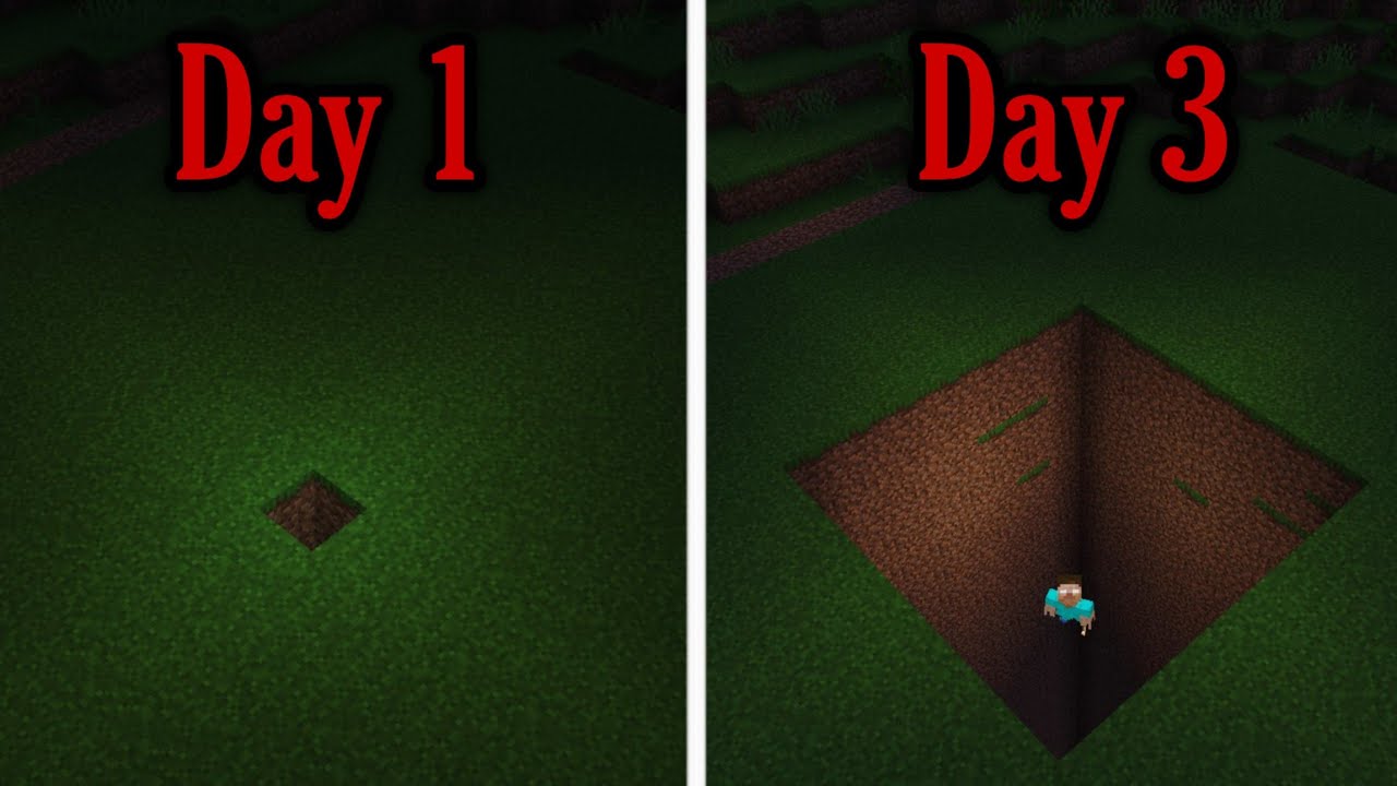 If you find a hole on surface that keeps getting bigger, Stay away from it! (Bedrock Creepypasta)