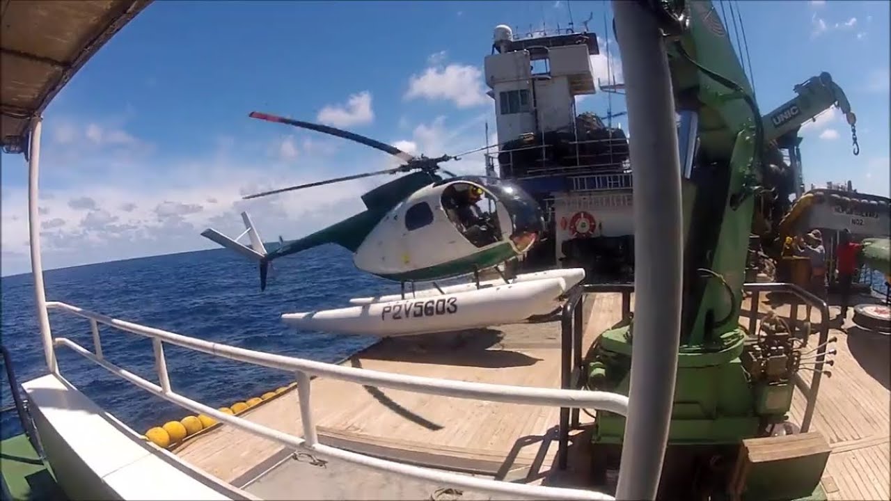 Tail rotor pitch control failure over open Ocean