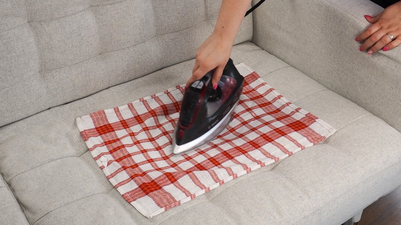 Put it on the Couch and Grab an Iron. All Stains and Dirt Vanish Instantly
