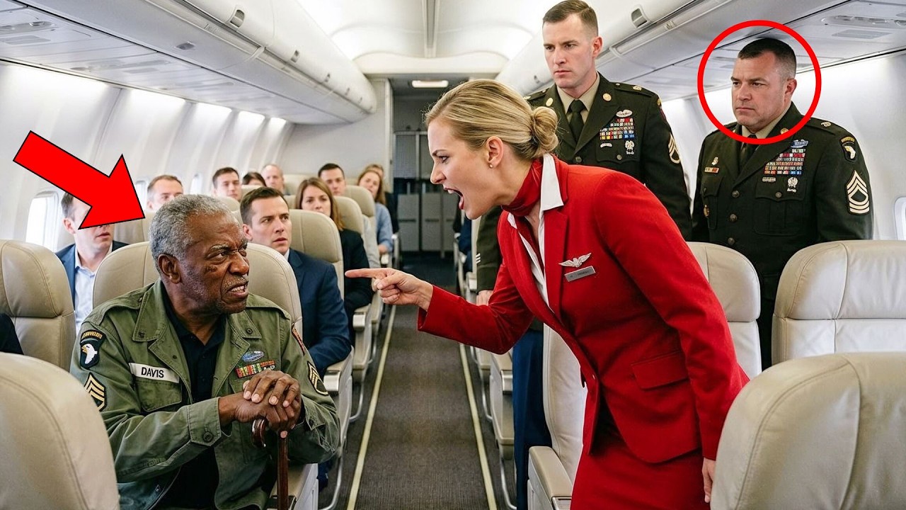 Flight Attendant Tries to Kick Out Black Veteran — Then Military Officers Stand Up on the Plane...