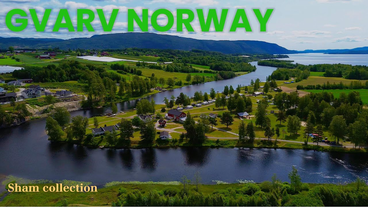Drone view Gvarv Telemark Norway #drone  village of Bø