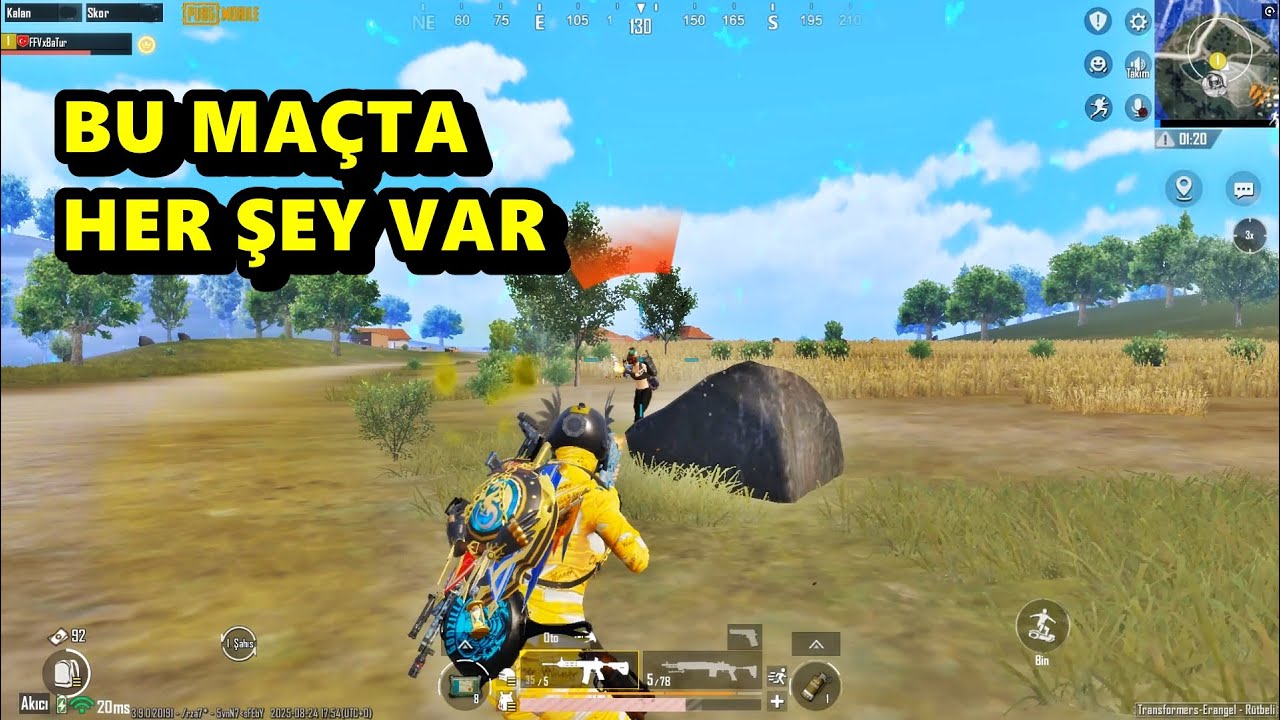 BU MAÇTA HER ŞEY VAR SAKIN KAÇIRMAYIN ! BATUR GAME SOLO SQUAD PUBG MOBİLE
