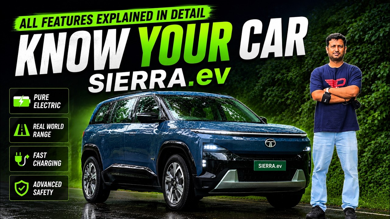 Tata Sierra EV Complete Feature Guide  All Features Explained | Tutorial |  Know Your Car Features