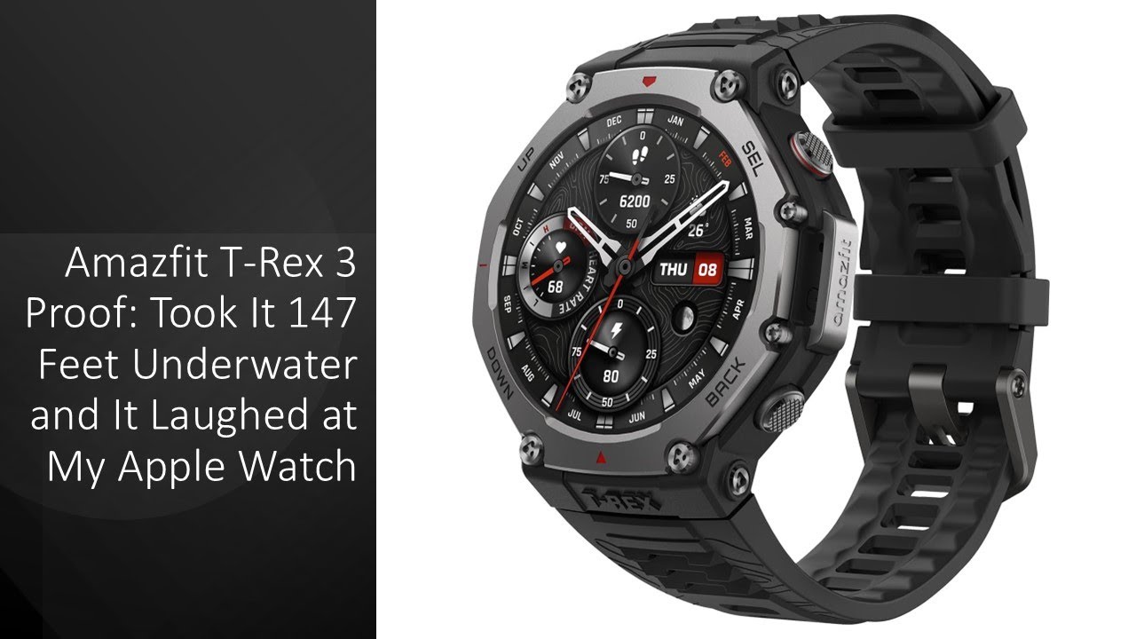 Доказательство использования Amazfit T-Rex 3: опустил его на глубину 147 футов под воду, и он пос...