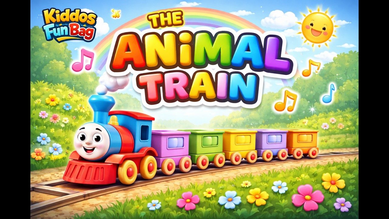 Choo Choo! The Animal Train | Kids Rhymes #AnimalTrain#KidsSongs#NurseryRhymes#TrainSong#kidsvideo