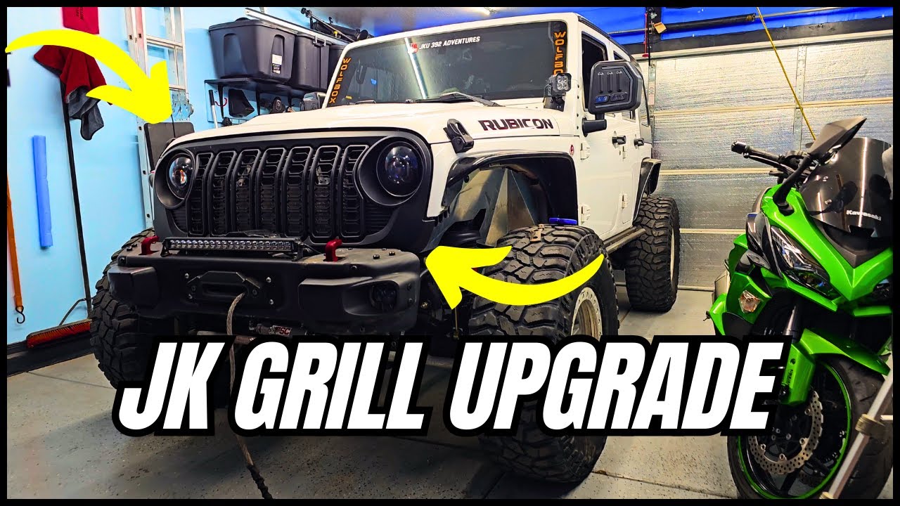 Installing a JK to JL Grill on My 2013 Jeep Wrangler! LED Factory Mart FTW!