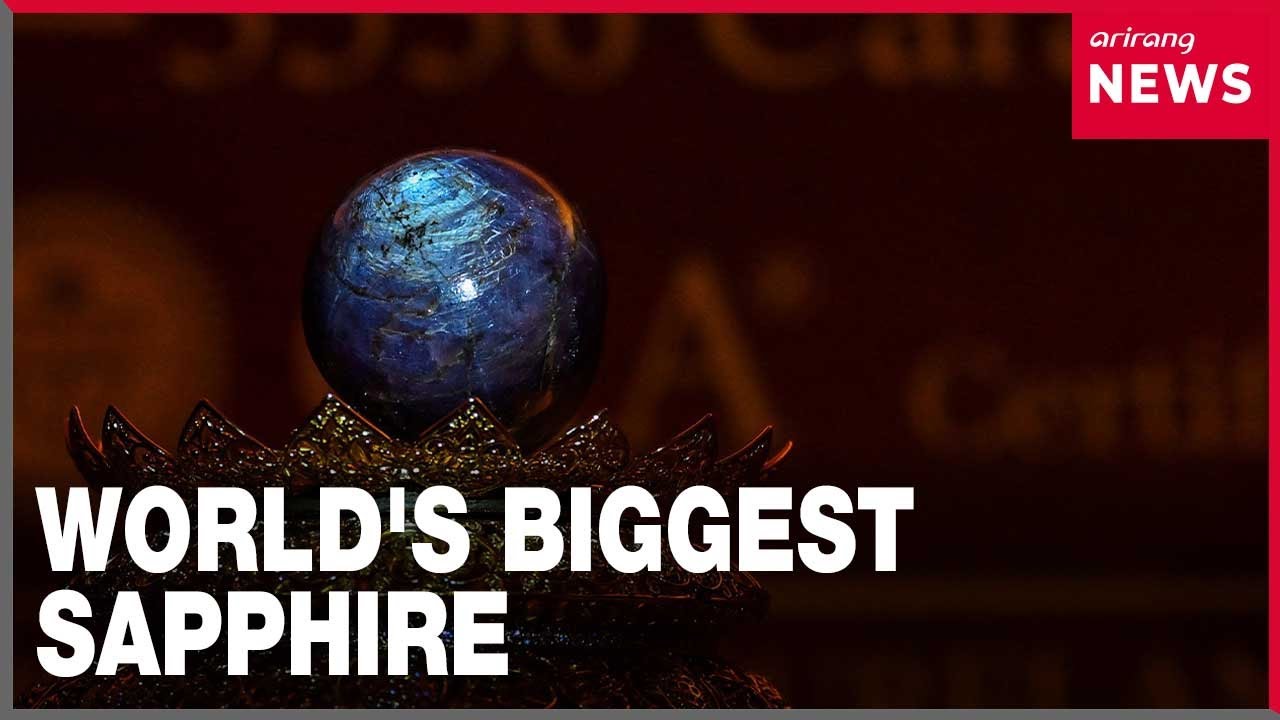 Sri Lanka unveils rare purple star sapphire claimed as world's largest