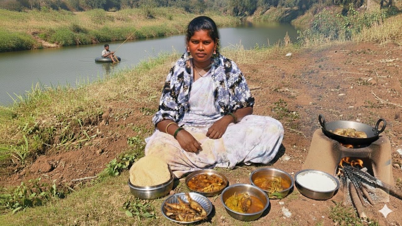 आज नदीवर बनवले शिंगटे पिंकीने🥰बनवल्या दोन जबरदस्त वेगवेगळ्या रेसिपी😋🥘मच्छी मार्केट
