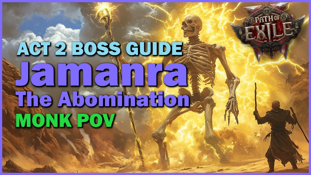 Path Of Exile 2 - Jamanra, The Abomination Guide Act 2 Boss - A Monk Point of View!