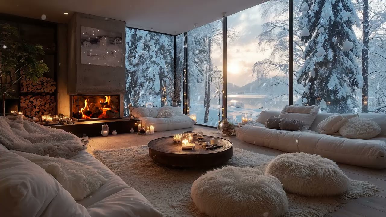 Cozy Snowy White Lounge Piano | Smooth Piano Sounds for Deep Work & Sleep