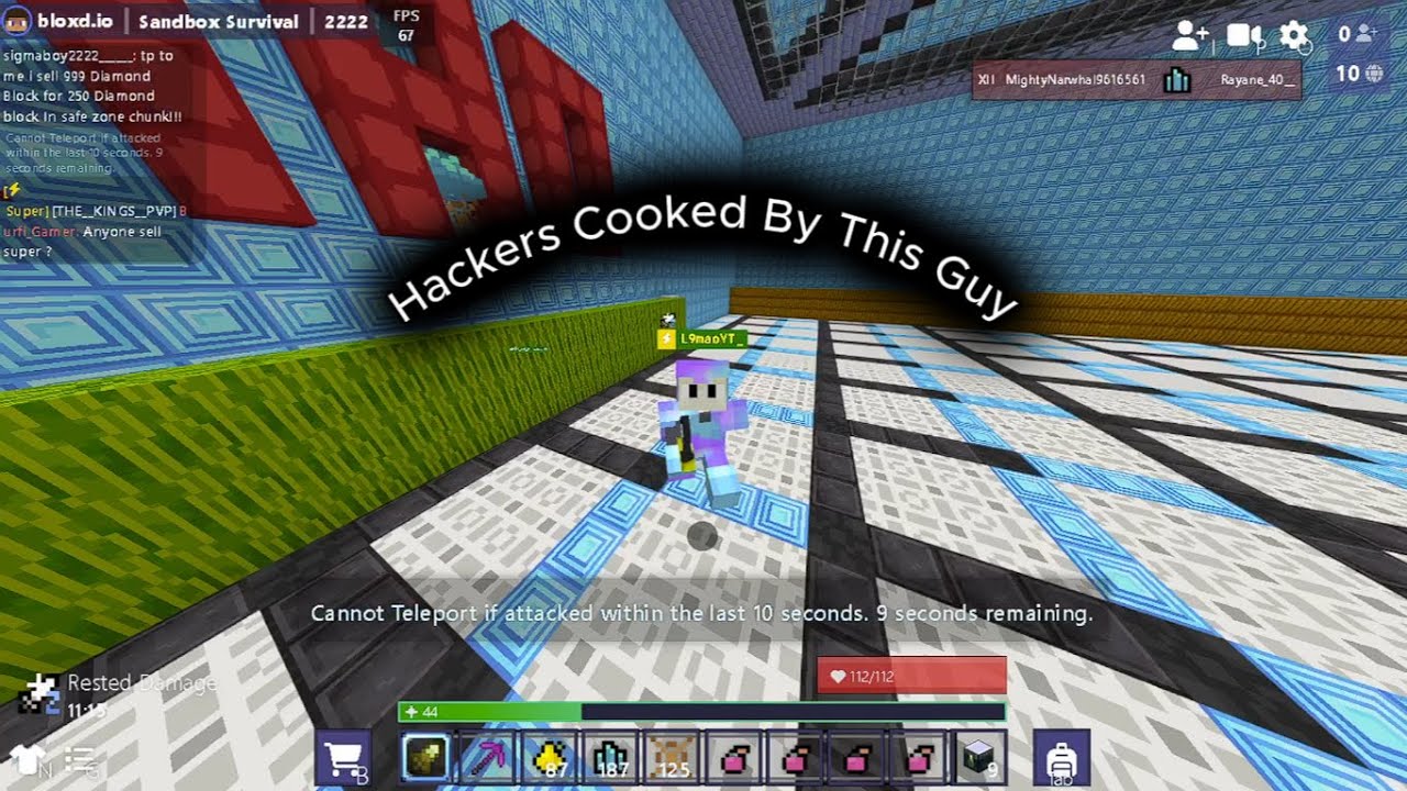 [Ep 10] Lobby 2222 Bloxd io (I killed hackers a lot)