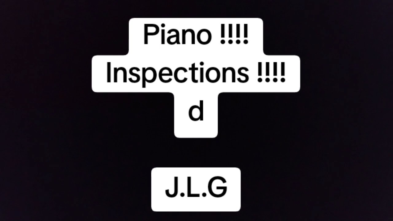 Piano !!!! Inspections !!!! d !!!! J.L.G