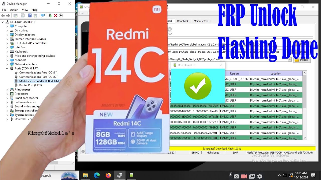 Redmi 14C Flashing Done