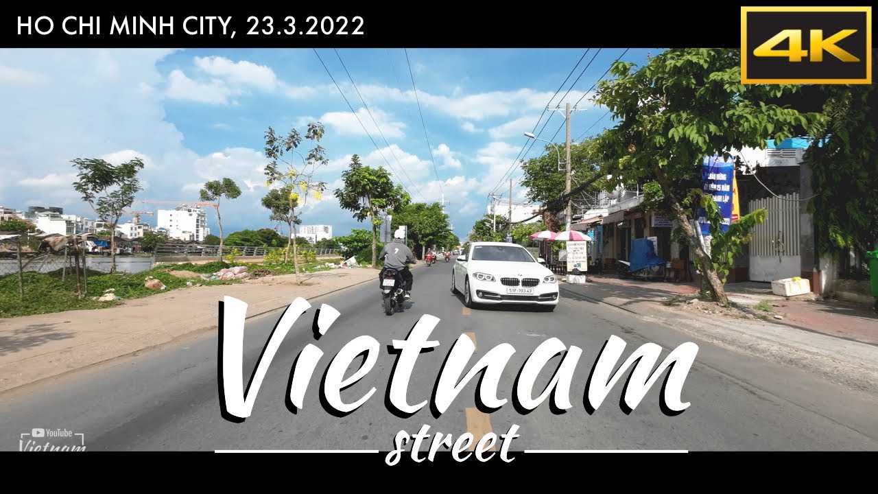 4K Vietnam Street driving from District 10 to District 7, Ho chi minh city, March 2022