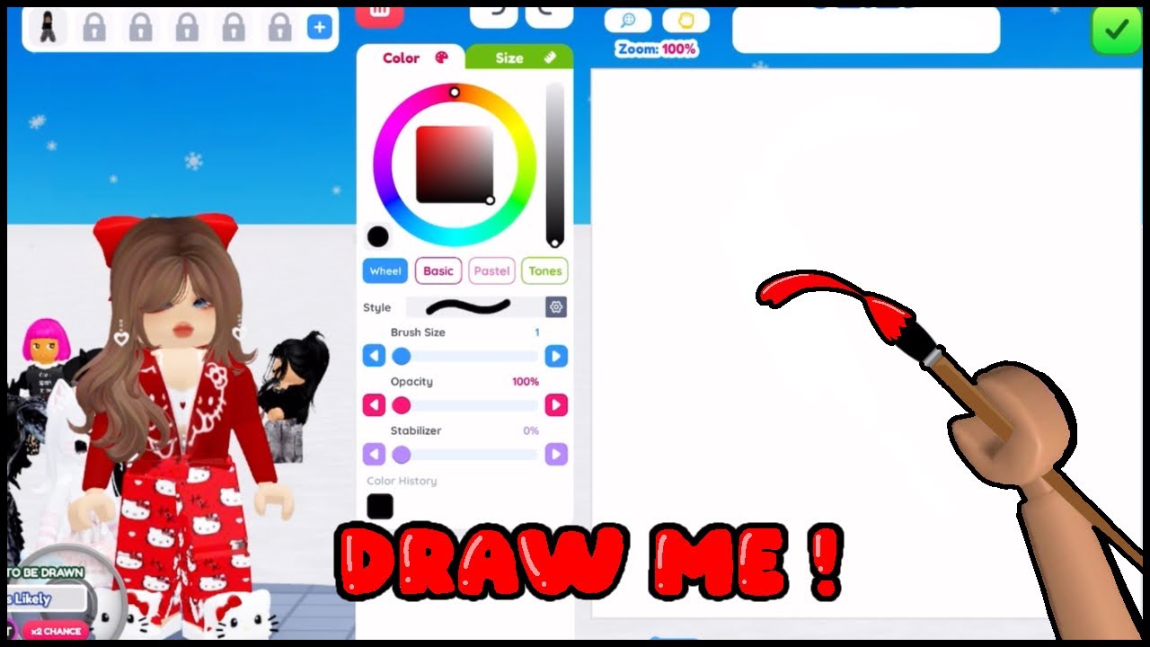 Playing Roblox Draw Me!