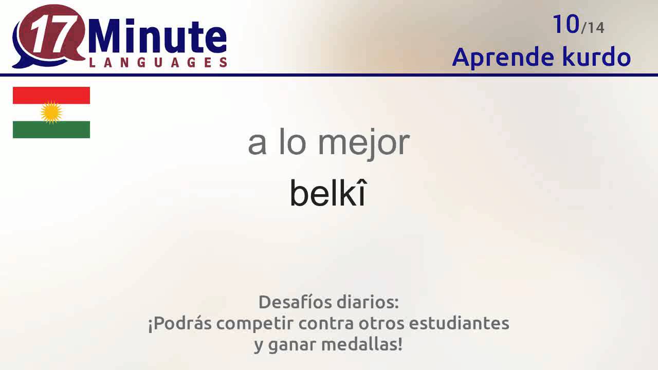 Aprende kurdo de forma gratuita con nuestro nuevo formato en vídeo.