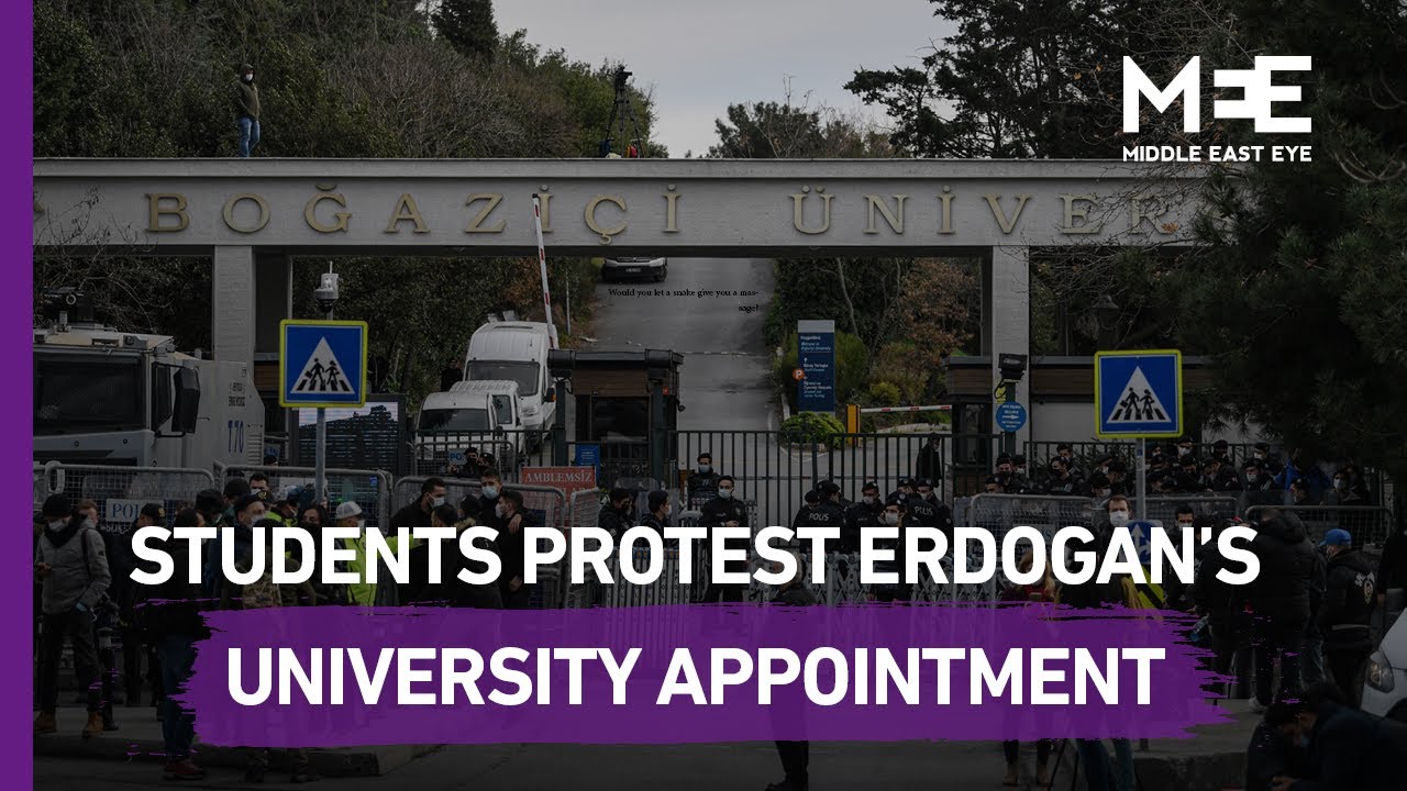 Turkish students protest Erdogan appointment of new university director