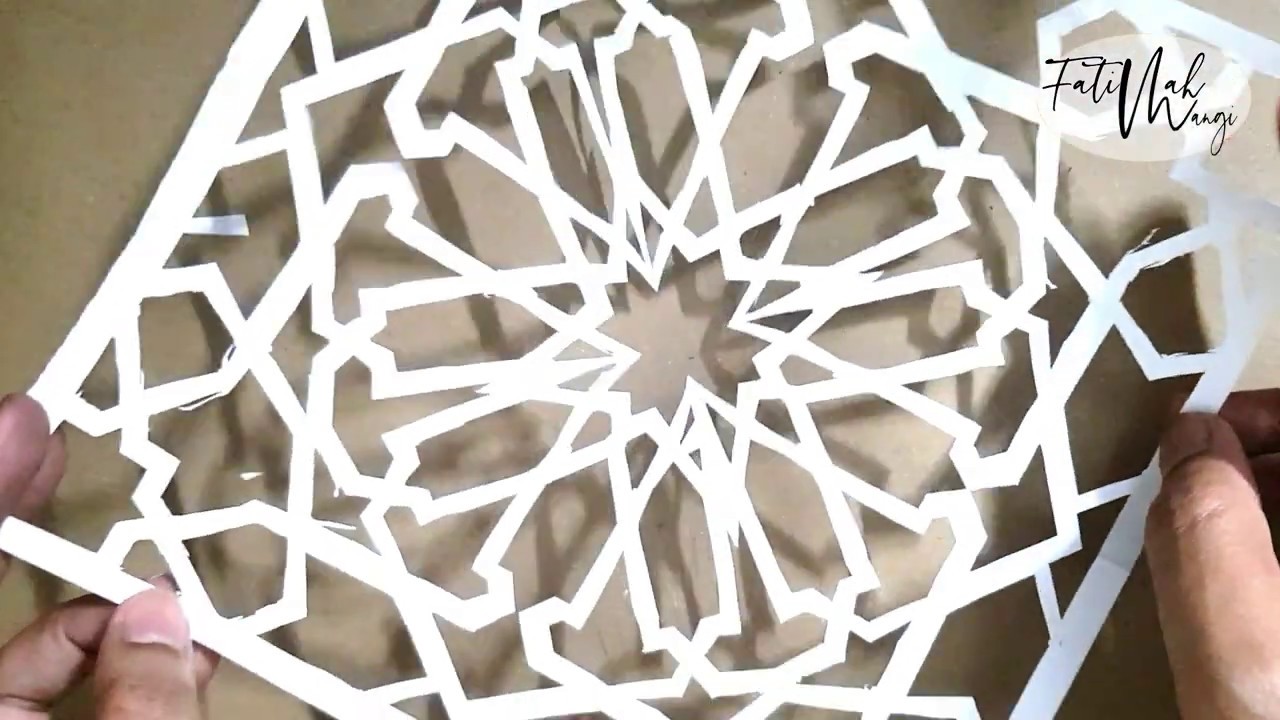 How To Cut A Geometric Islamic Pattern. step by step