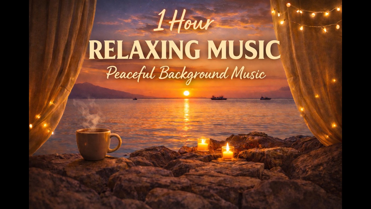 1 Hour Relaxing Music 🌅 Peaceful Ocean Sunset | Calm Music for Sleep, Study & Stress Relief