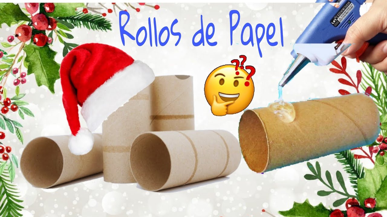 3 Ideas con ROLLOS de PAPEL para NAVIDAD 2021🎄☃️ fácil y económico by #CreArtistasdelReciclaje