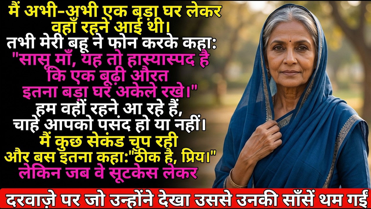 मेरी बहुरानी बिना अनुमति मेरे घर में रहने आई; जब वह आई, तो दरवाजे पर जो मिला, उससे वह चुप हो गई