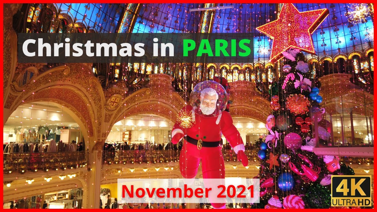 Christmas in Paris 2021 | Paris Christmas Lights Walking